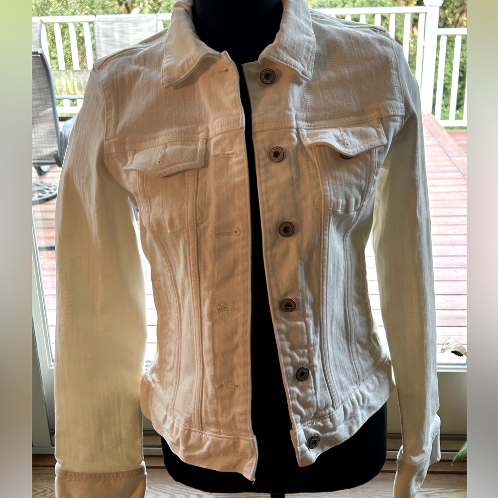 White jean jacket